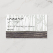 Carte de rendez-vous en bois bambou Spa de jour (Dos)