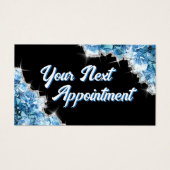 Carte de rendez-vous en cristaux bleus (Devant)