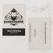 Carte de rendez-vous en cuir Barshop (Devant / Derrière)