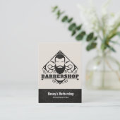 Carte de rendez-vous en cuir Barshop (Debout devant)