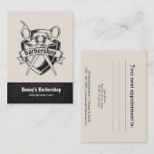 Carte de rendez-vous en cuir Barshop (Devant / Derrière)