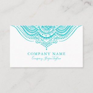 Carte de rendez-vous en dentelle turquoise