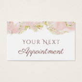 carte de rendez-vous en marbre rose (Devant)