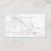 Carte de rendez-vous en marbre rose Gold 3D Lips (Dos)