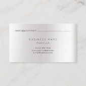Carte de rendez-vous en marbre Silver Copper Grey (Dos)