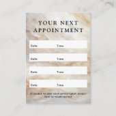 Carte de rendez-vous en marbre vertical logo (Devant)