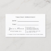 Carte de rendez-vous en or blanc (Dos)