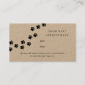 Carte de rendez-vous en papier kraft Rustique patt (Devant)
