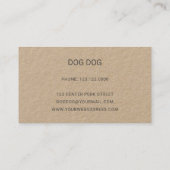 Carte de rendez-vous en papier kraft sur la trajec (Dos)