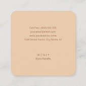 Carte de rendez-vous en terre cuite moderne avec Q (Dos)