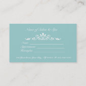 Carte De Rendez-vous Entre Moderne Élégant Artiste Professionnel (Dos)