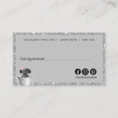 Carte De Rendez-vous Entreprise Parties scintillant de chien de toilett (Dos)