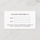 Carte De Rendez-vous Entreprise Professionnelle Ajouter un logo (Dos)