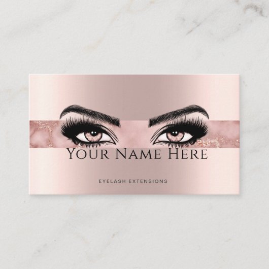 Carte De Rendez-vous Épingle Faux lunette extensions Rosegold (Devant)