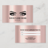 Carte De Rendez-vous Épingle Faux lunette extensions Rosegold (Devant / Derrière)