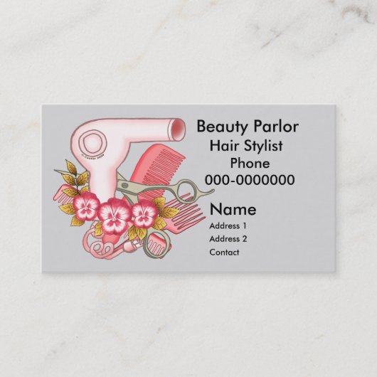 Carte De Rendez-vous Esthéticienne Pensée Rose (Devant)