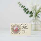 Carte De Rendez-vous Esthéticienne Roses Roses Fancy (Debout devant)