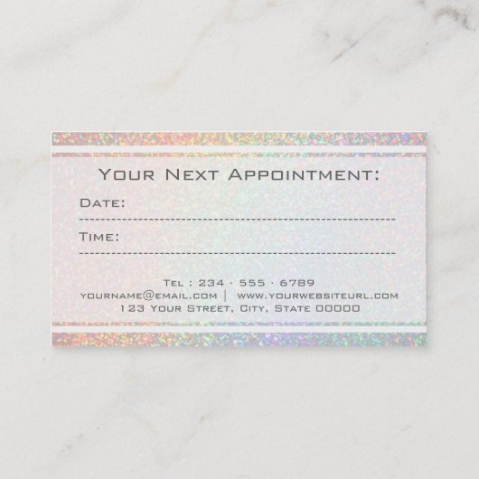 carte de rendez-vous esthétique (Dos)