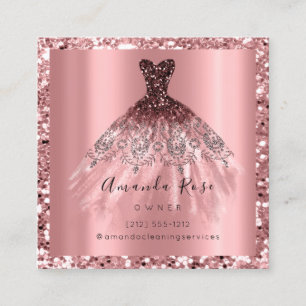 Carte De Rendez-vous Étincelle rose de parties scintillantes d'or
