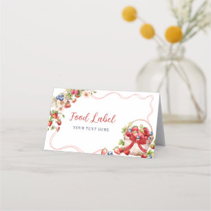 Carte De Rendez-vous Étiquette de nourriture pour la douche de mariée C