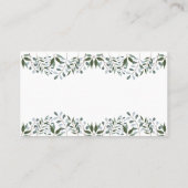 Carte De Rendez-vous Eucalyptus Vert Floral (Dos)