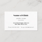 Carte De Rendez-vous Examen des yeux Coeur moderne Iris Rappel de rende (Dos)