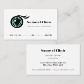 Carte De Rendez-vous Examen des yeux Coeur moderne Iris Rappel de rende (Devant / Derrière)