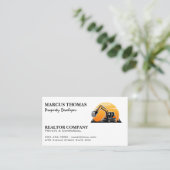 Carte De Rendez-vous Excavateur | Développement immobilier (Debout devant)