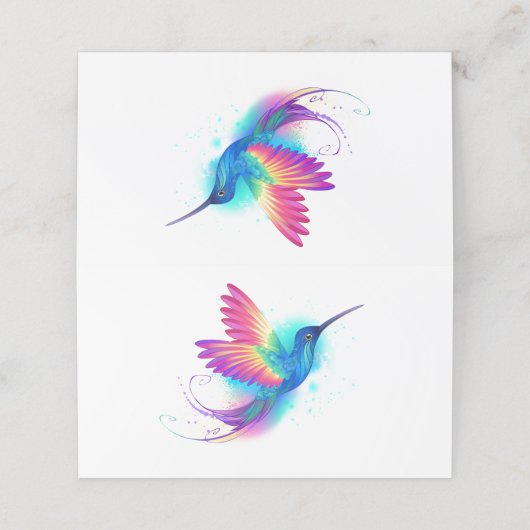 Carte De Rendez-vous Exotic Rainbow Hummingbird (Extérieur déplié)