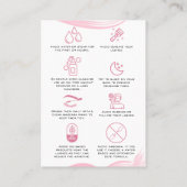 Carte De Rendez-vous Extensions de trait Maquillage Instructions de sui (Dos)