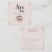 Carte de rendez-vous Eyelash (Devant / Derrière)