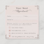 Carte de rendez-vous Eyelash (Dos)