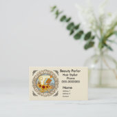 Carte De Rendez-vous Fancy Sunflowers Beautician (Debout devant)