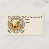 Carte De Rendez-vous Fancy Sunflowers Beautician (Dos)