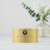 Carte De Rendez-vous Faux Gold Dental (Debout devant)