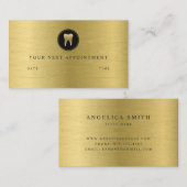 Carte De Rendez-vous Faux Gold Dental (Devant / Derrière)