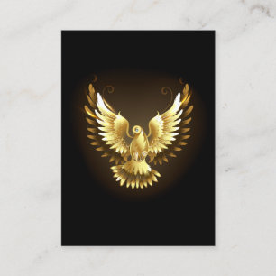 Carte De Rendez-vous Faux Gold Foil Peace Dove en noir