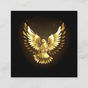 Carte De Rendez-vous Faux Gold Foil Peace Dove en noir