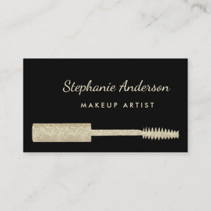 Carte De Rendez-vous FAUX Gold Glitz Mascara Artiste maquillage