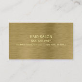 Carte de rendez-vous Faux Gold Metal Texture (Dos)