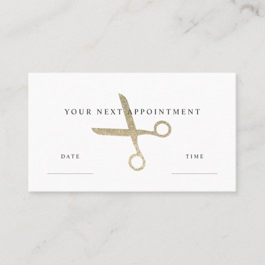 Carte De Rendez-vous Faux Parties scintillant ciseaux (Devant)