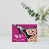 Carte De Rendez-vous Fermez- la fermeture éclairle vers le haut du (Debout devant)