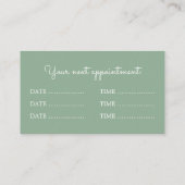 Carte De Rendez-vous Feuilles verts d'Eucalyptus (Dos)
