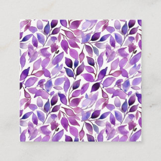 Carte De Rendez-vous Feuilles Violettes