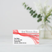 Carte De Rendez-vous Filets rouges débordants de diagonale (Debout devant)