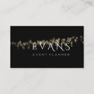 Carte De Rendez-vous Film Maker Event Planner Black Gold Lights