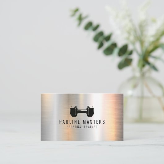 Carte De Rendez-vous Fitness Nutrition | Formateur personnel | Dumbbell (Debout devant)