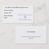 Carte De Rendez-vous Flèche de neige (Devant / Derrière)