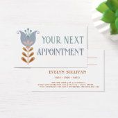 carte de rendez-vous fleur d'art populaire nordiqu (Bureau)