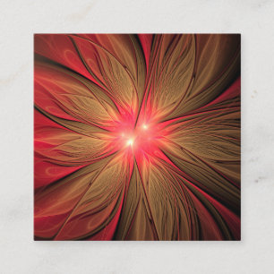 Carte De Rendez-vous Fleur fractale de fansy rouge
